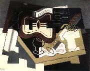 Juan Gris Guitar and clarinet oil painting picture wholesale
